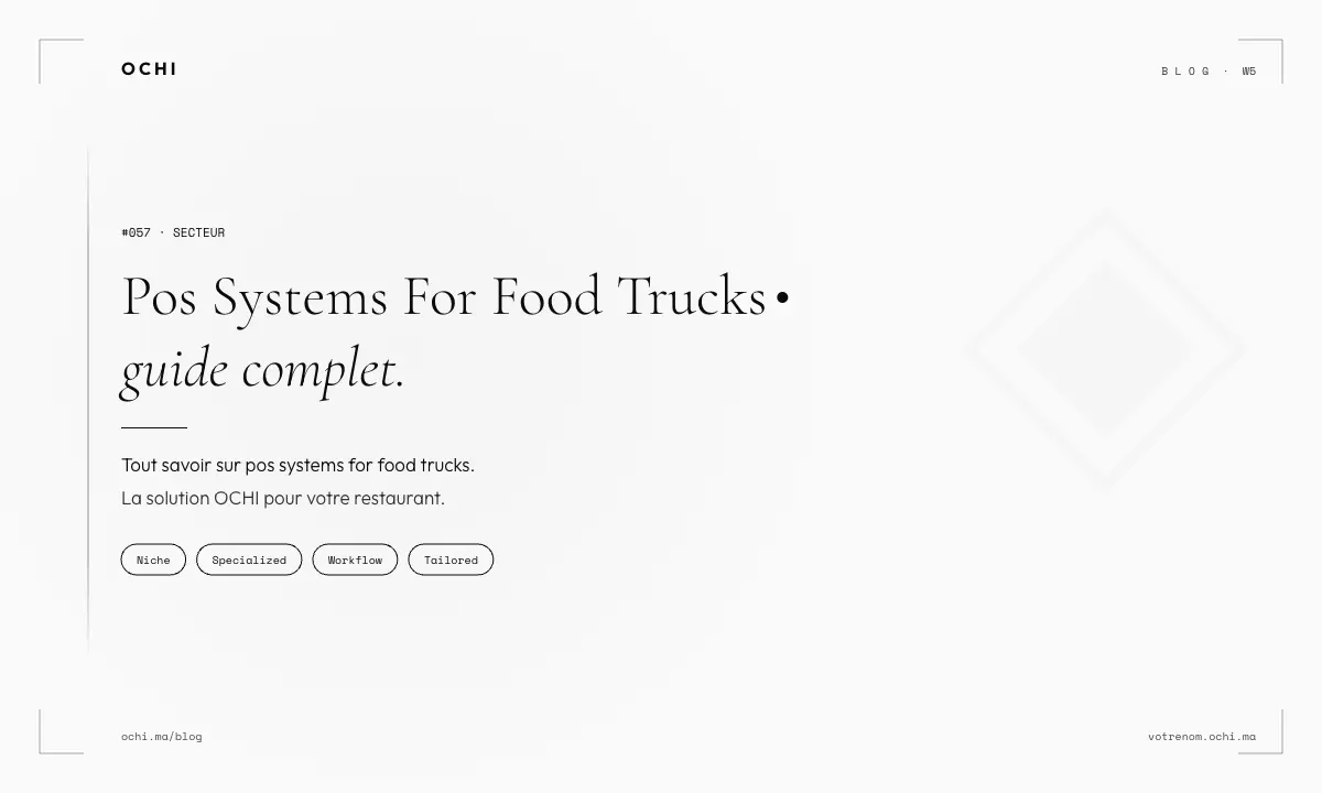 POS Systems for Food Trucks: Morocco Mobile Restaurant Guide