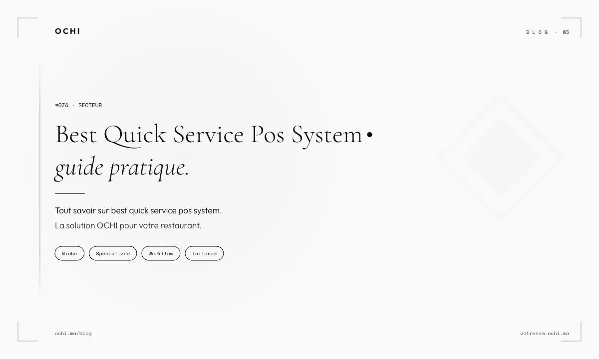 Best Quick Service POS System for High-Volume Restaurants