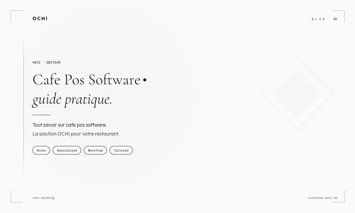 Cafe POS Software for Morocco: Speed vs Commission Costs