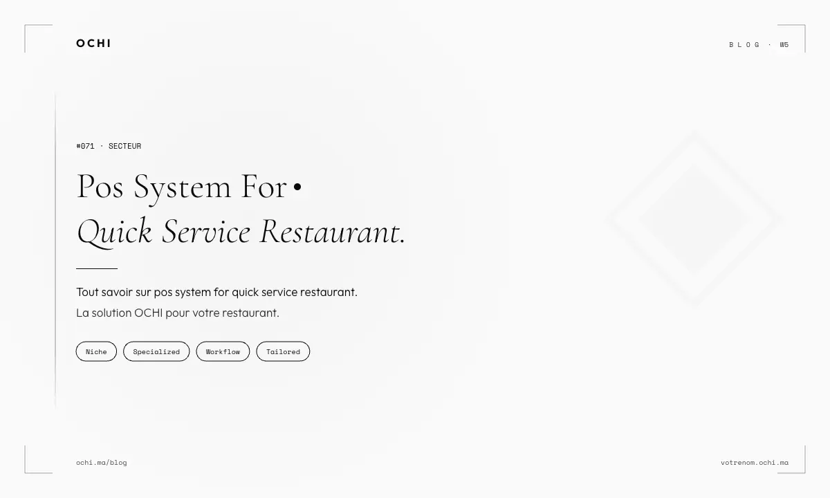 POS System for Quick Service Restaurant: Why Generic Solutions Fail