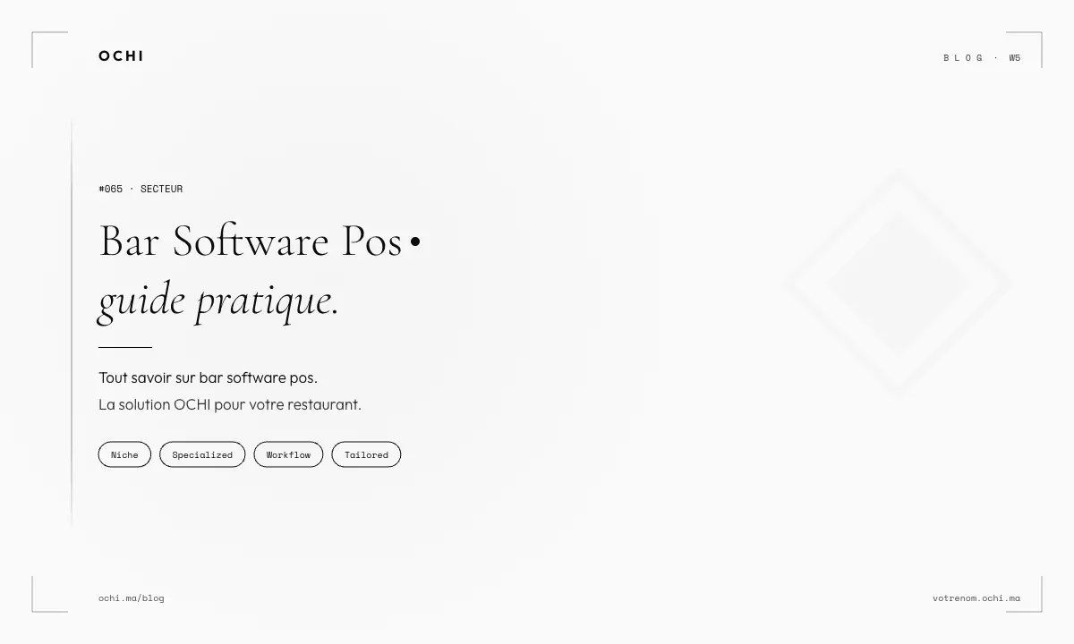 Bar Software POS: Why Restaurant Systems Fail Behind the Bar