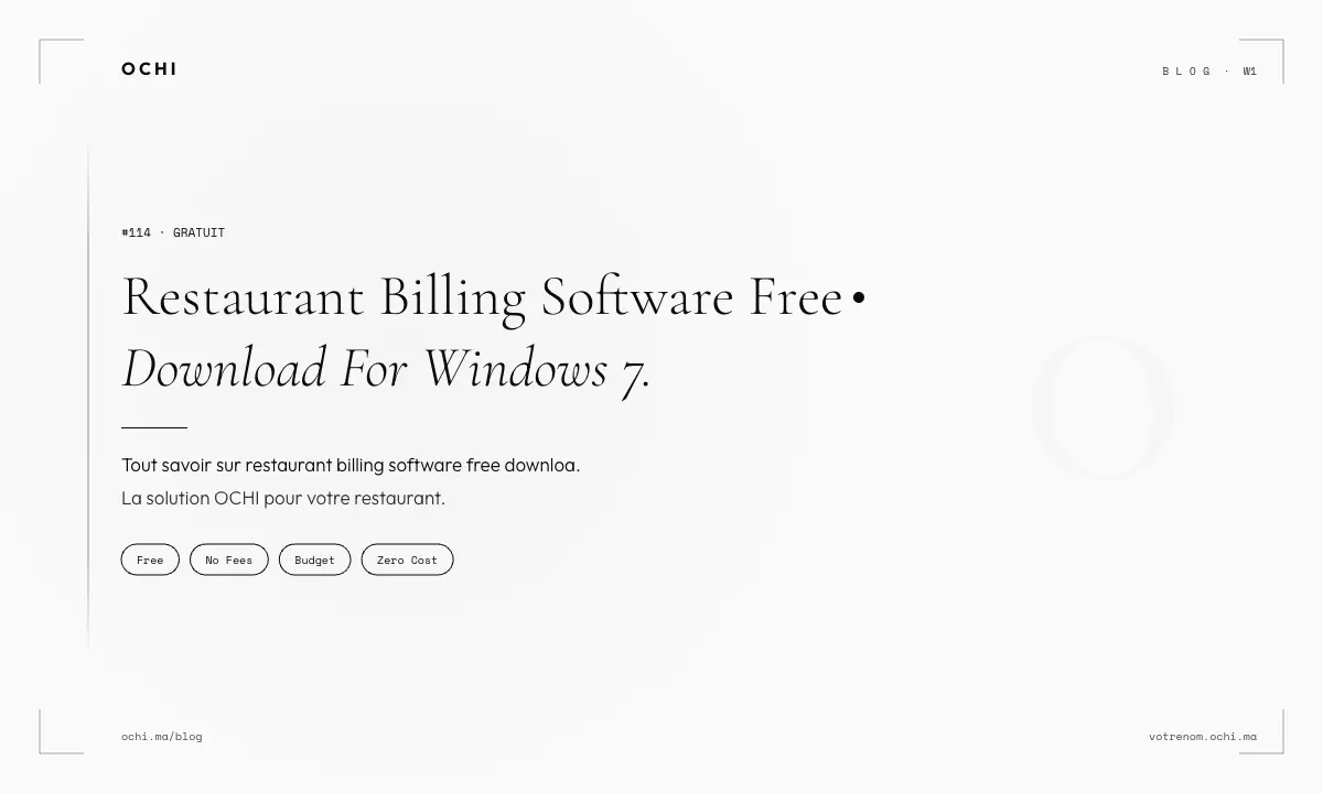 Restaurant Billing Software Free Download Windows 7: Hidden Costs