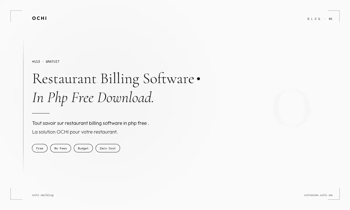 Restaurant Billing Software in PHP Free Download: The Hidden Costs