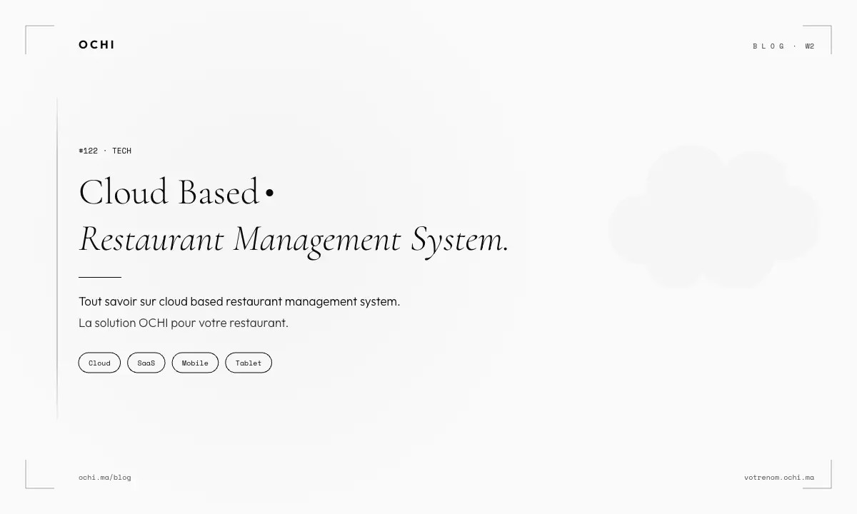 Cloud Based Restaurant Management System Costs vs Paper in Morocco