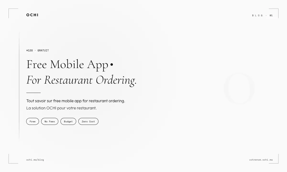 Free Mobile App for Restaurant Ordering: Hidden Costs in Morocco