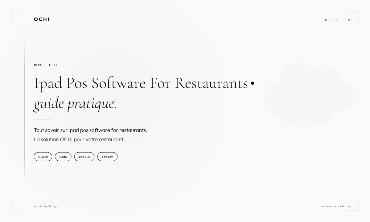 iPad POS Software for Restaurants: Morocco's Internet Reality Check