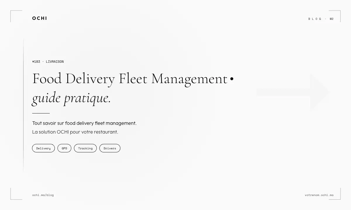 Food Delivery Fleet Management Morocco: Profitable Zone Setup Guide