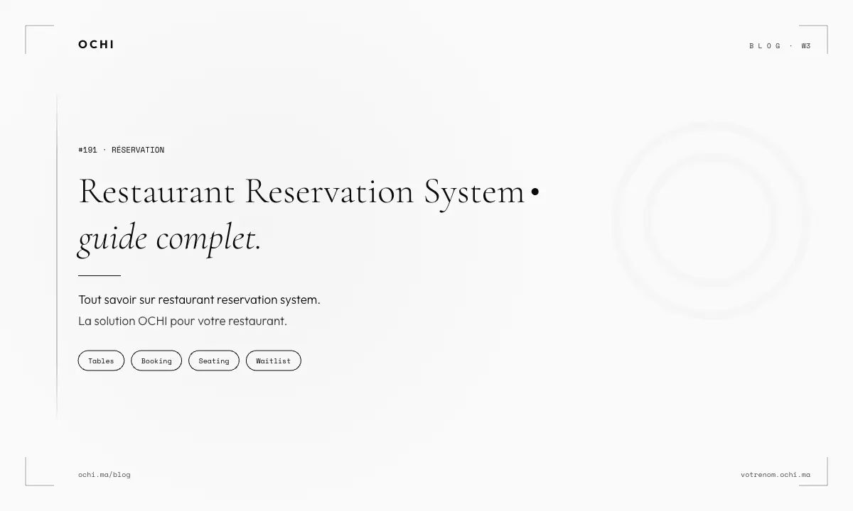 Restaurant Reservation System Costs vs Phone Bookings - Morocco