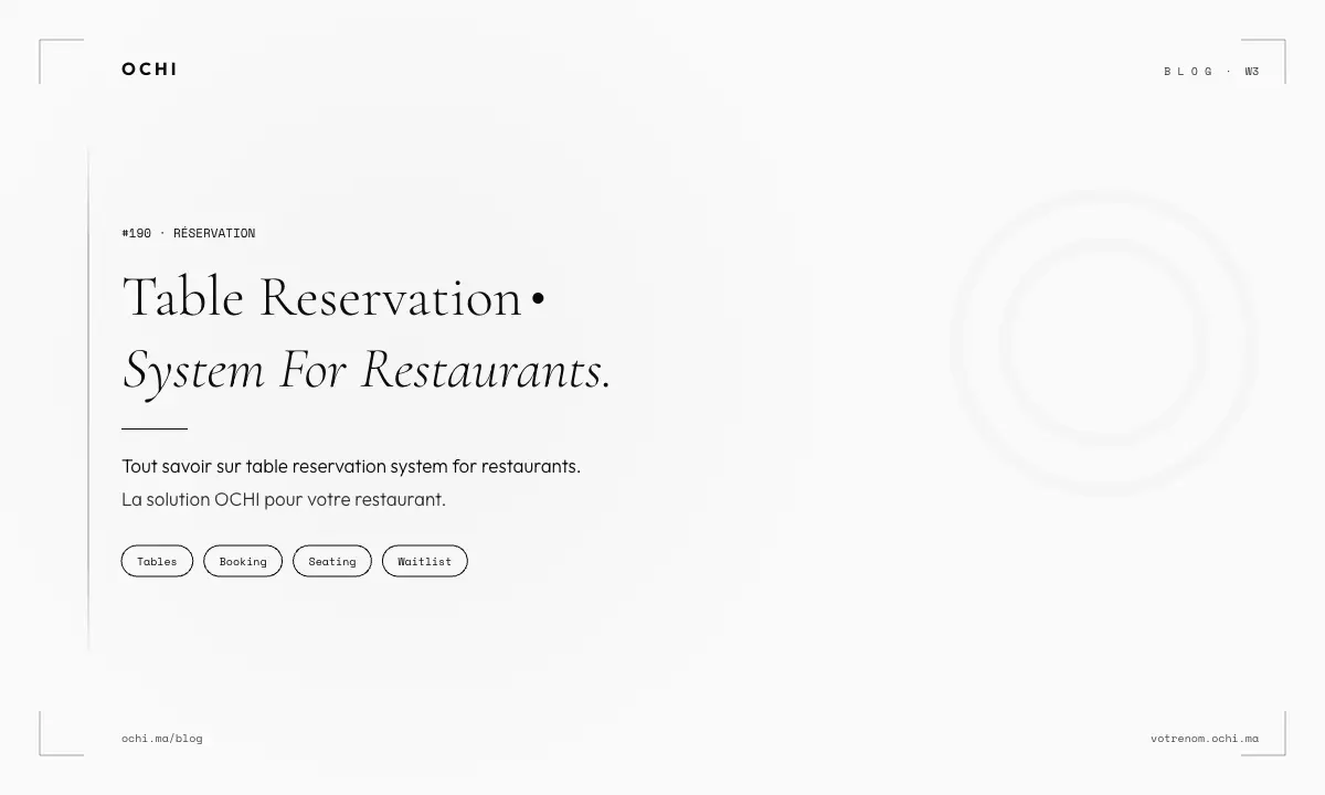 Table Reservation System for Restaurants: Morocco Implementation Guide