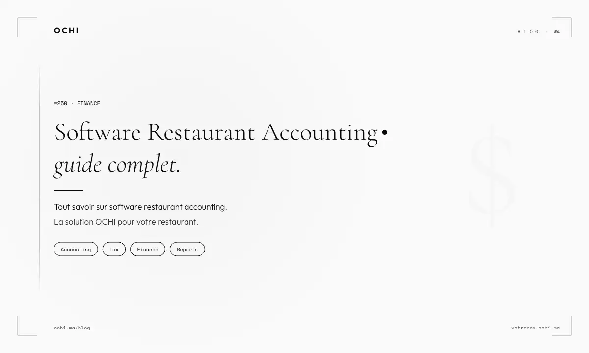 Software Restaurant Accounting Morocco: Complete Guide 2026