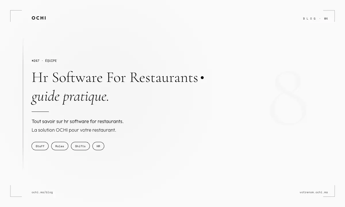 HR Software for Restaurants: Why Traditional Systems Fail Revenue Control