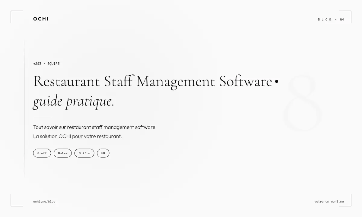 Restaurant Staff Management Software That Actually Tracks Performance