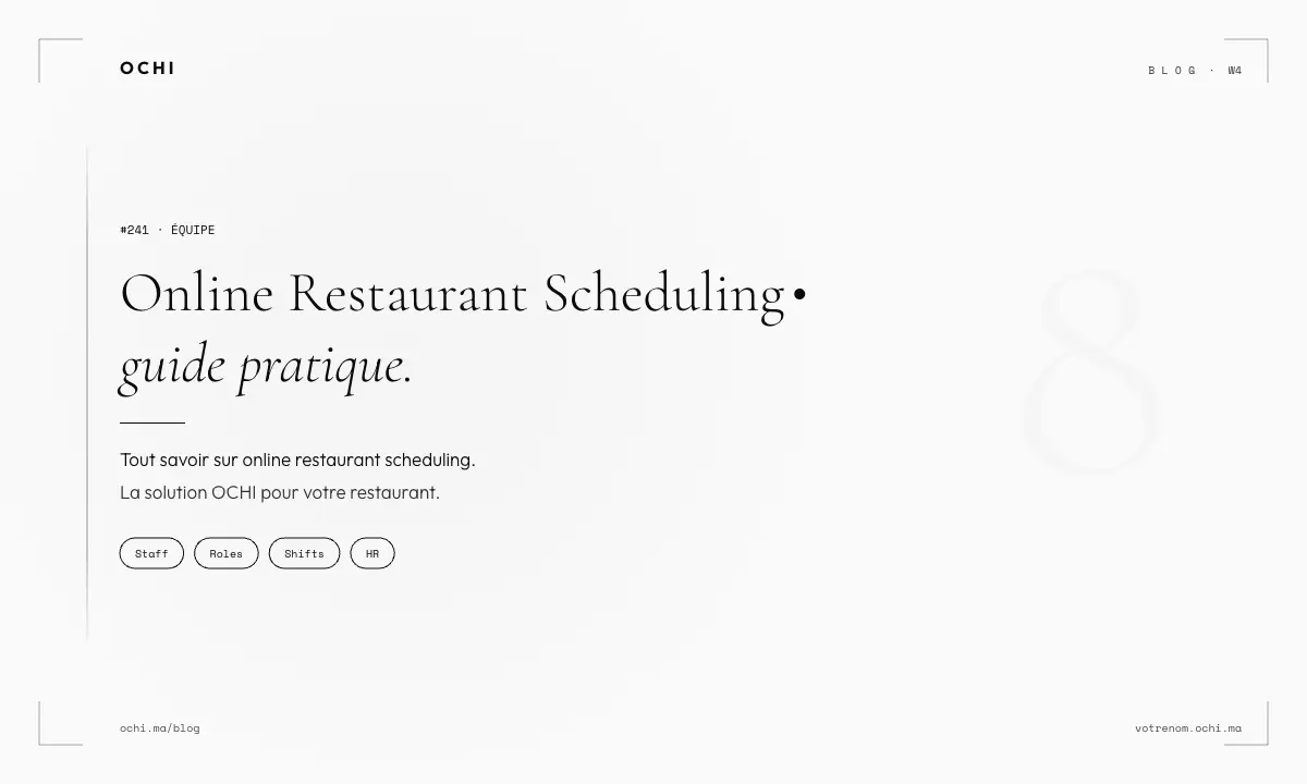 Online Restaurant Scheduling Costs: Hidden 38,400 MAD Annual Losses