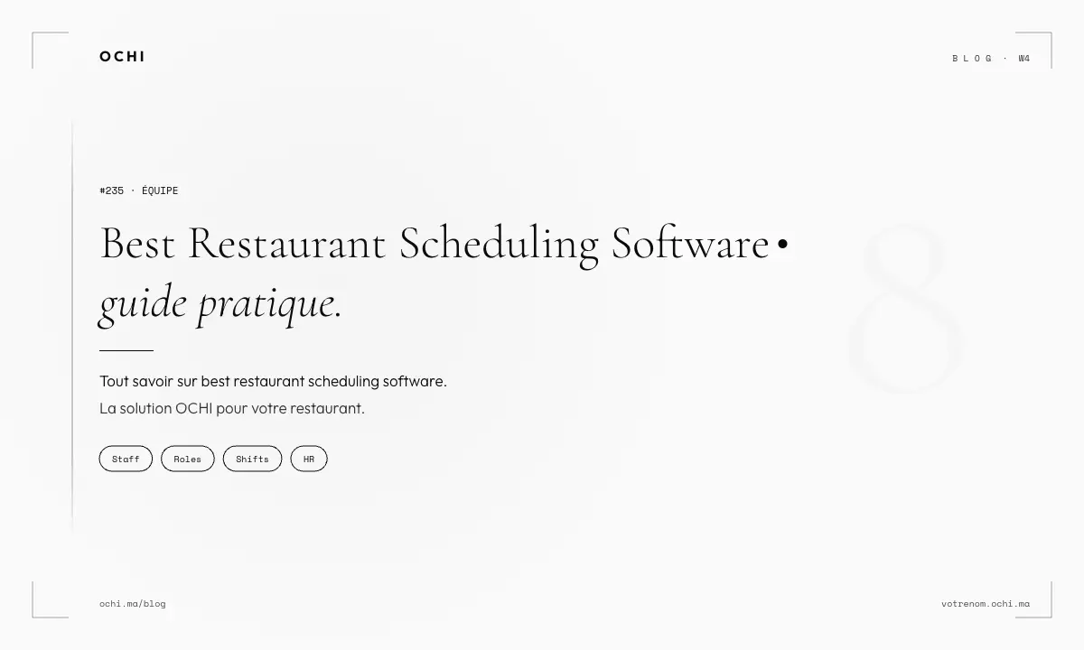 Best Restaurant Scheduling Software: Role-Based Access Control Guide