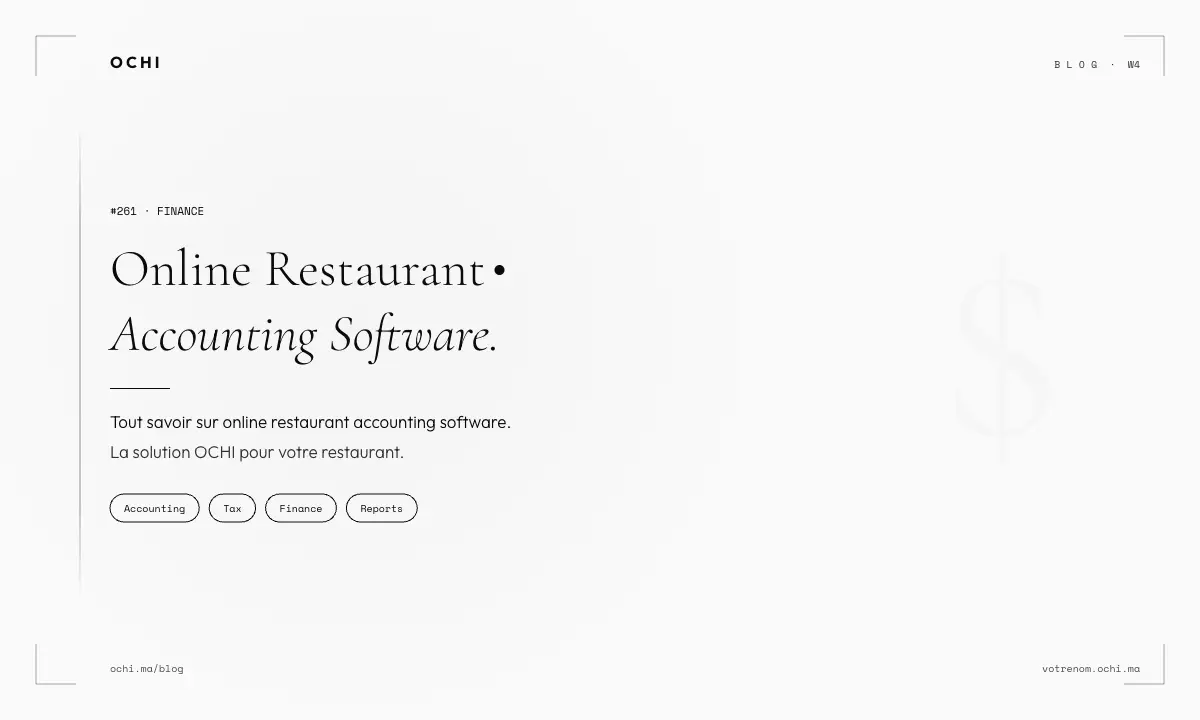 Online Restaurant Accounting Software That Works in Morocco's Reality