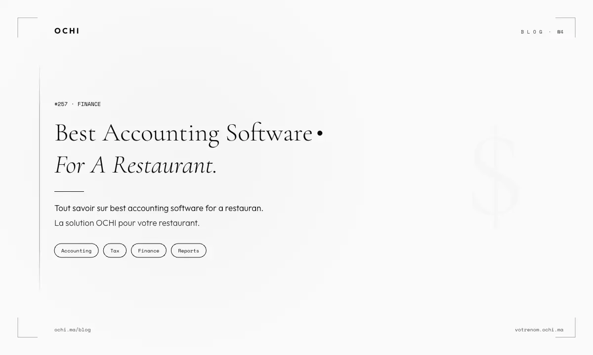 Best Accounting Software for a Restaurant: Morocco Guide 2026