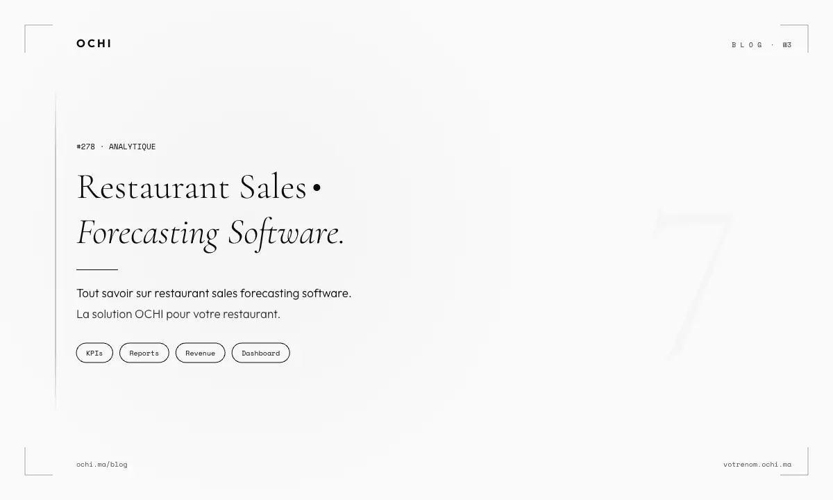 Restaurant Sales Forecasting Software: 7 KPIs That Drive Profits