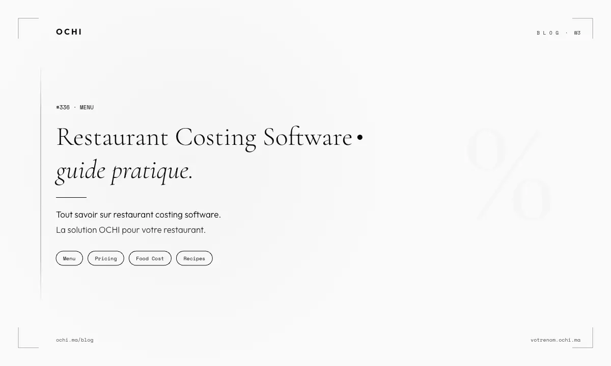 Restaurant Costing Software: Stop Losing Money on Every Order