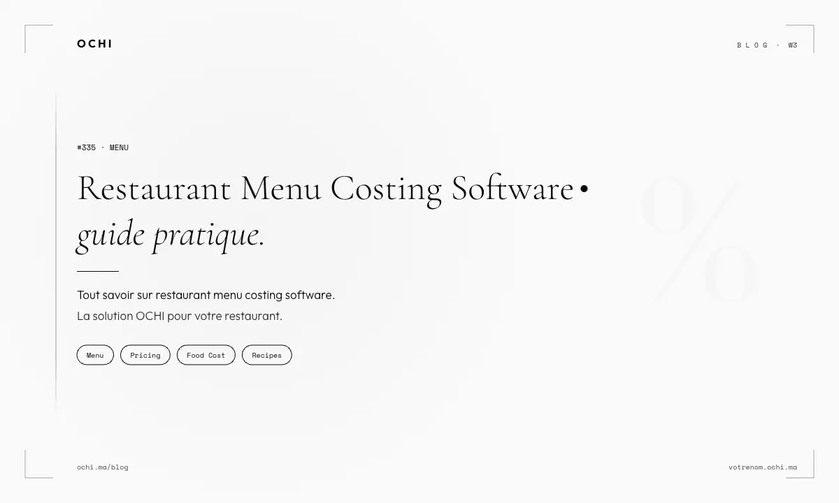 Restaurant Menu Costing Software: Stop Hidden Recipe Drift Losses