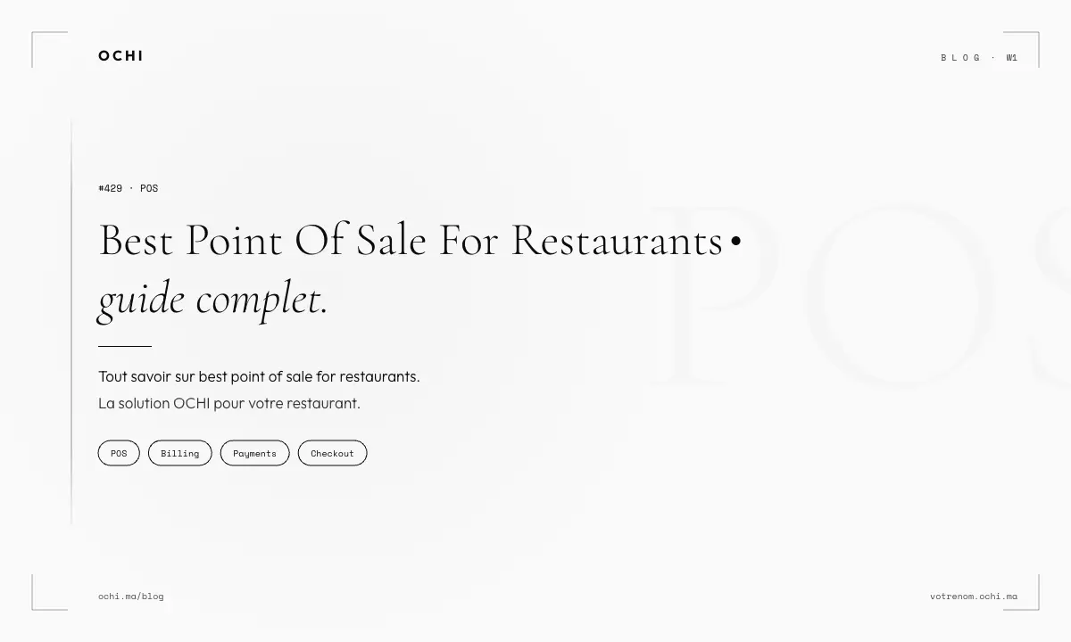 Best Point of Sale for Restaurants: Morocco POS System Guide