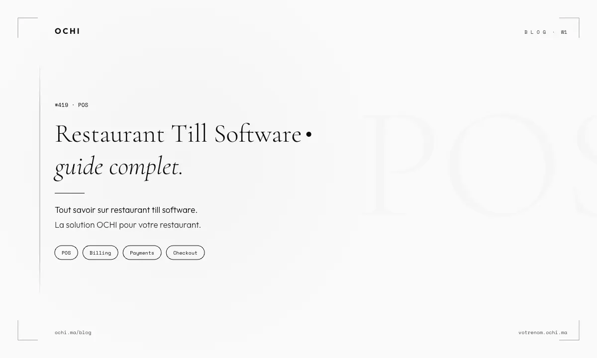 Restaurant Till Software Morocco: Complete Operations Guide 2026