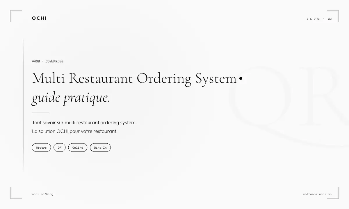Multi Restaurant Ordering System Morocco: Zero Commission Platform