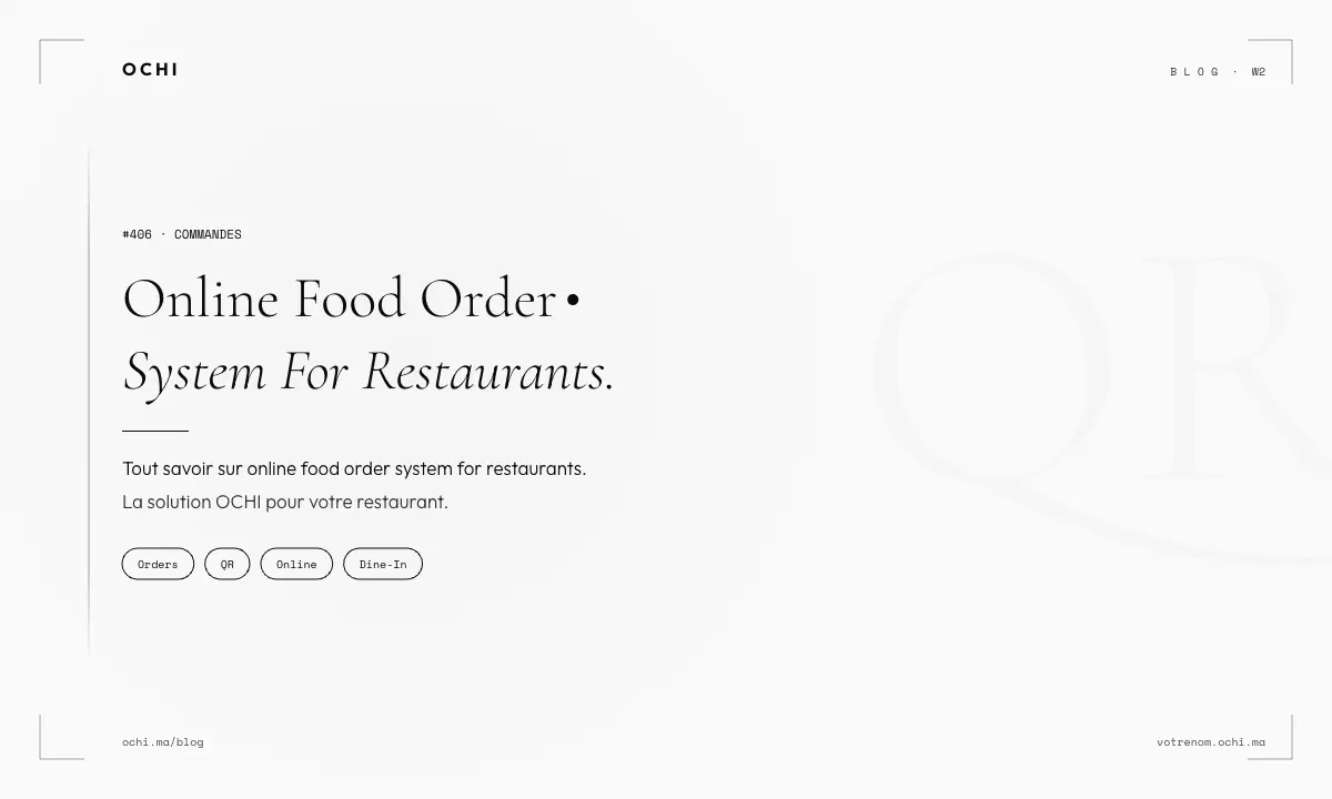 Online Food Order System for Restaurants: Cut Commission Costs in Morocco