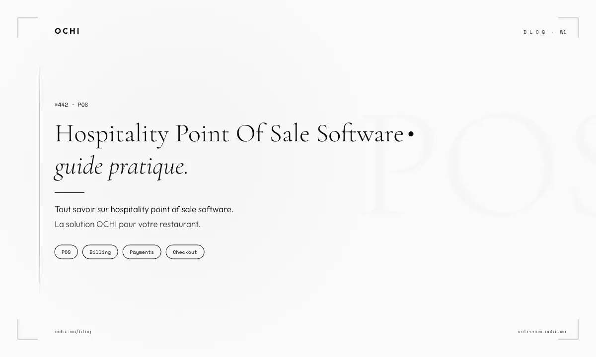 Hospitality Point of Sale Software vs Payment Terminals in Morocco