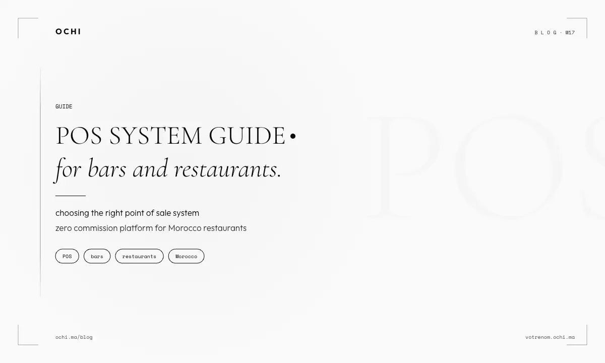 POS System for Bar and Restaurant: Morocco Operations Guide