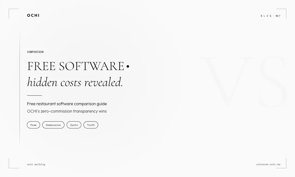 Restaurant Management Software Free: The Hidden Commission Costs