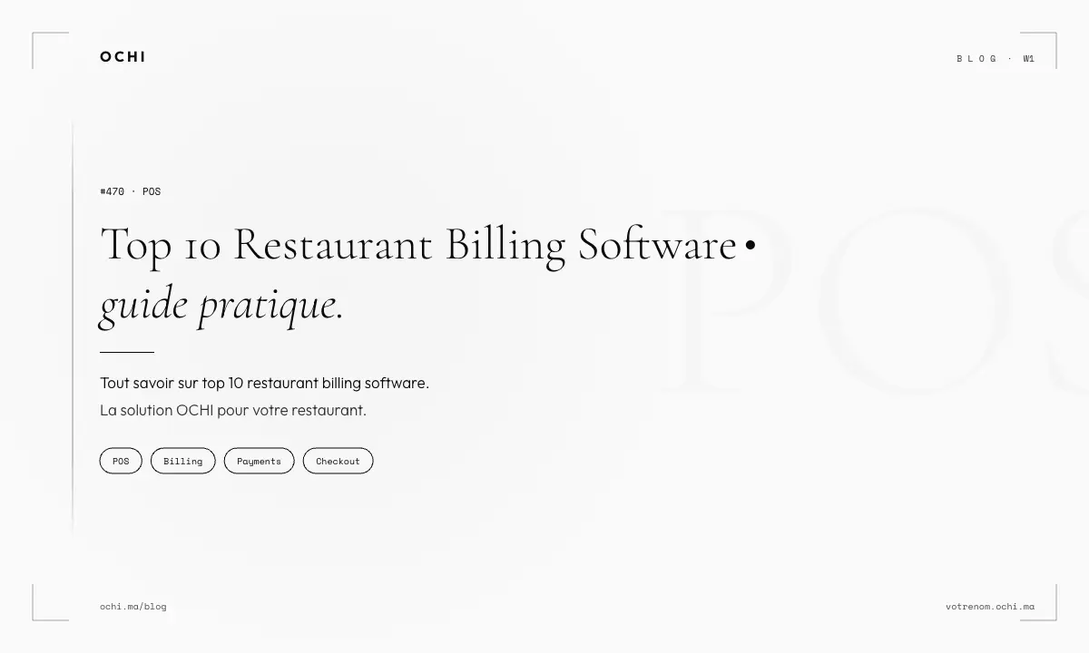 Top 10 Restaurant Billing Software for Morocco 2026