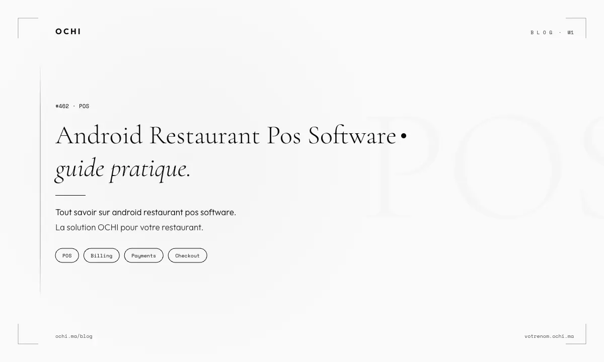 Android Restaurant POS Software Guide: Morocco's Top Systems 2026