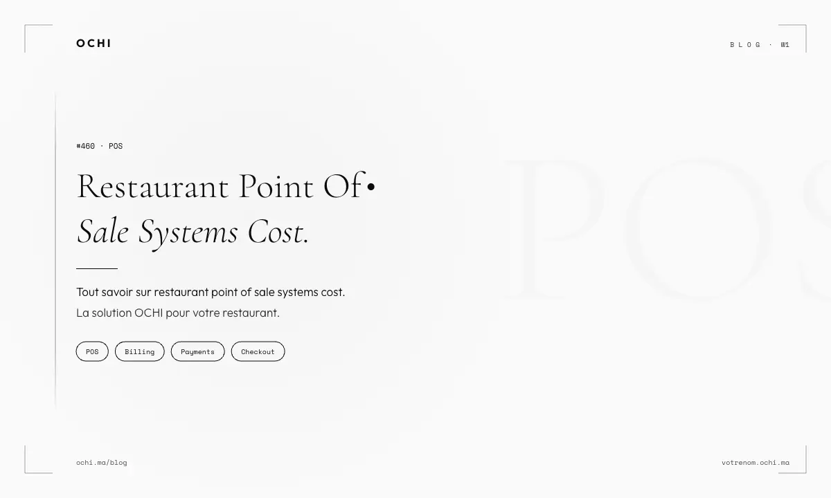 Restaurant Point of Sale Systems Cost: Hidden Fees in Morocco