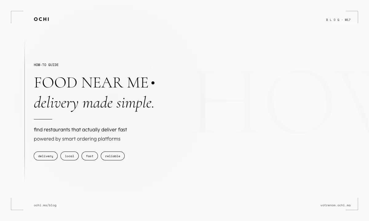 Food Near to Me: Why Distance Doesn't Guarantee Fast Delivery