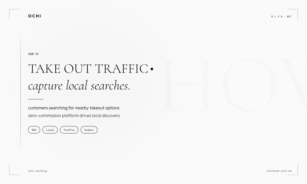 Take Out Near Me: How Moroccan Restaurants Capture Local Search