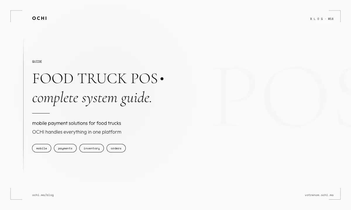 Best POS Systems for Food Trucks in Morocco: Complete Guide