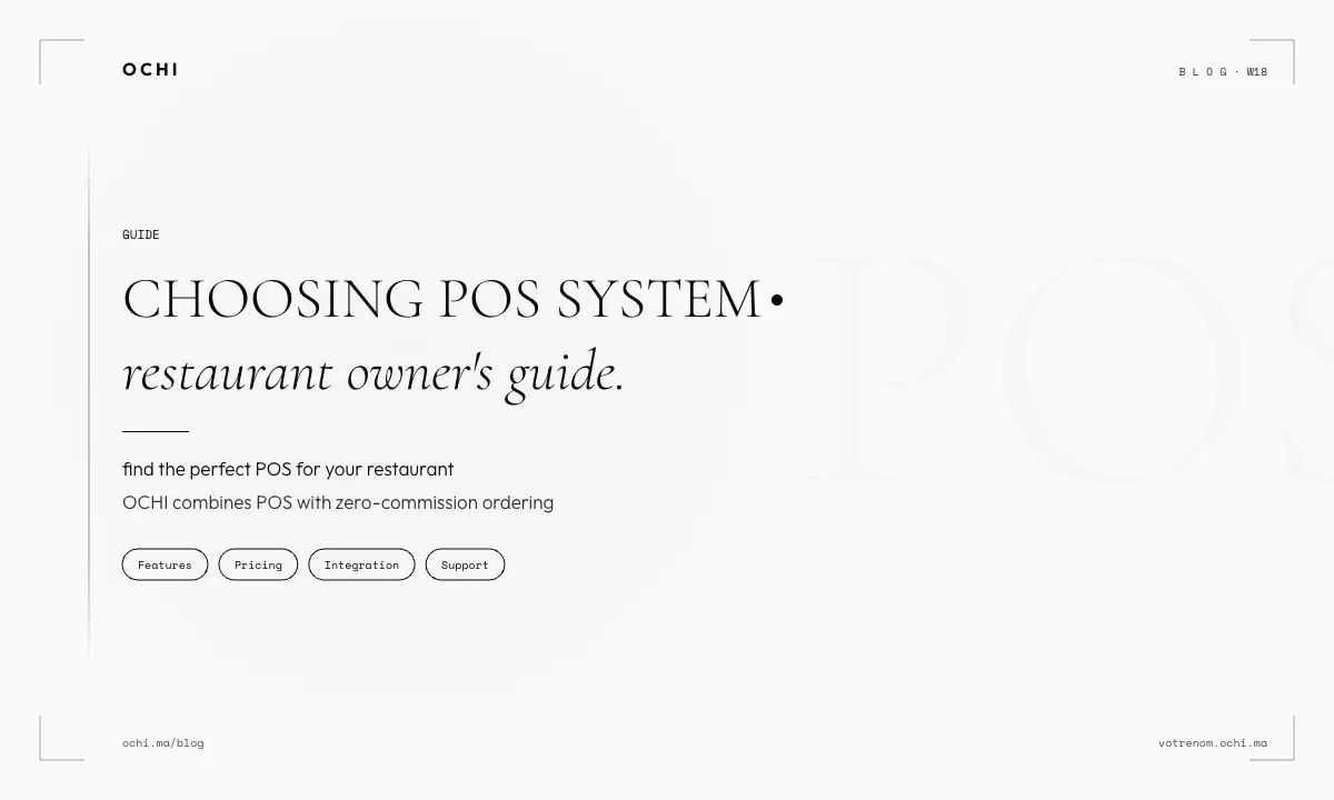Choosing a Restaurant POS System: True Cost Analysis Morocco