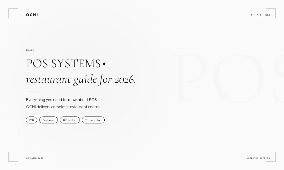 POS Point of Sale System Guide for Moroccan Restaurants