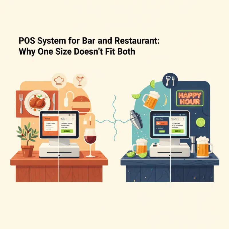 POS System for Bar and Restaurant: Why One Size Doesn't Fit Both