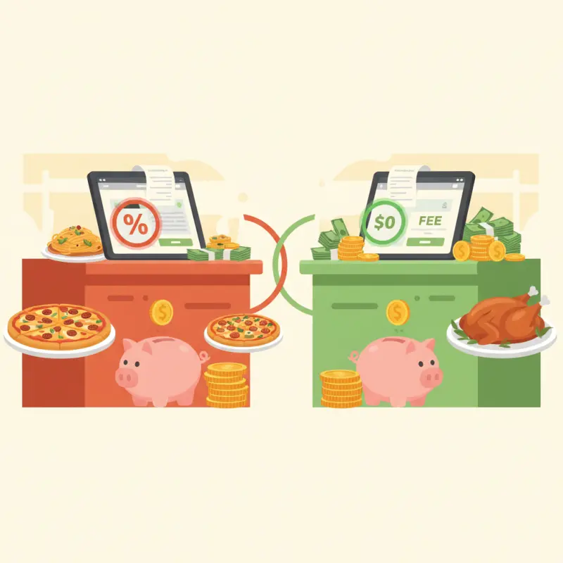 Restaurant Food Delivery Software Costs: Commission vs Zero-Fee Models