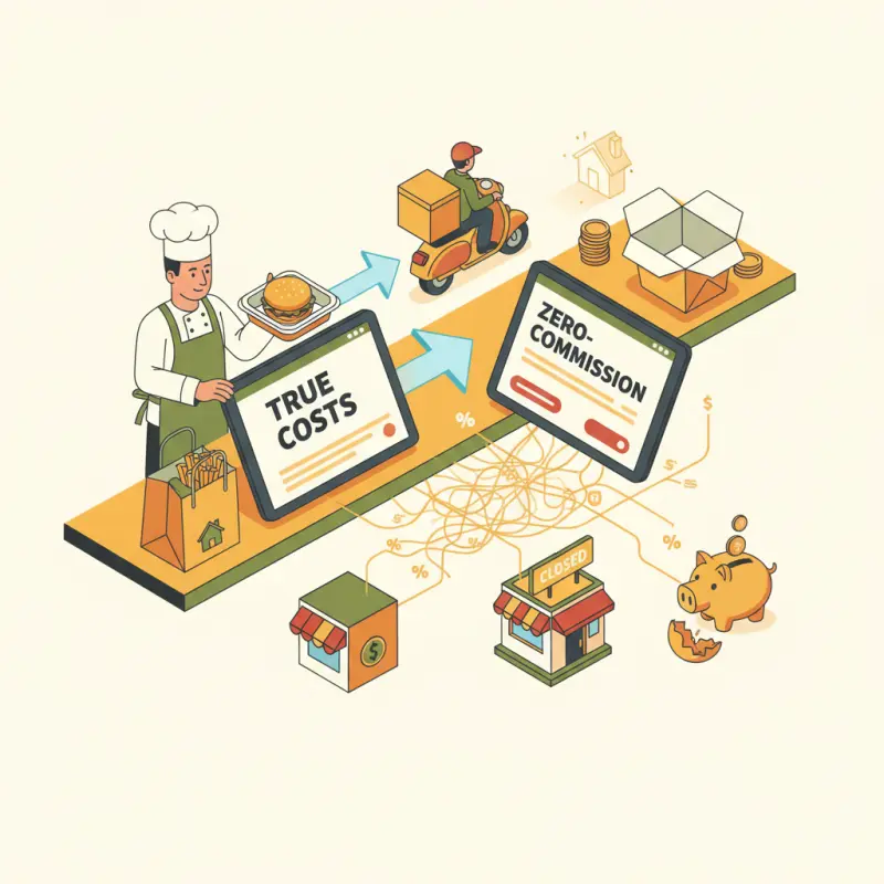 Restaurant Delivery Takeout Software: True Costs vs Zero-Commission