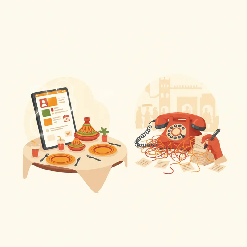 Restaurant Reservation System Costs vs Phone Bookings - Morocco