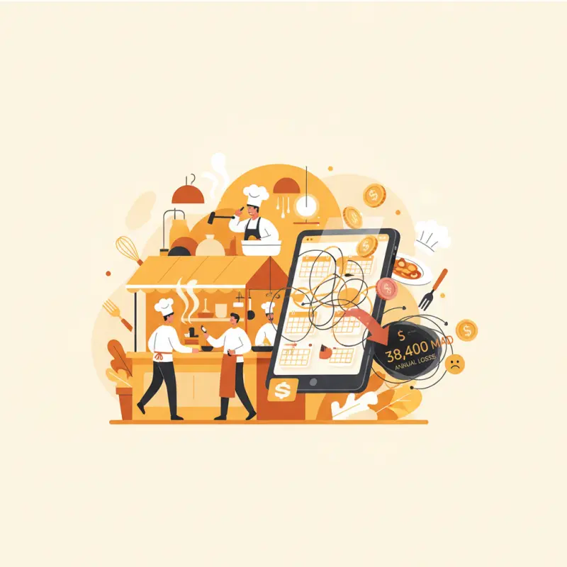 Online Restaurant Scheduling Costs: Hidden 38,400 MAD Annual Losses