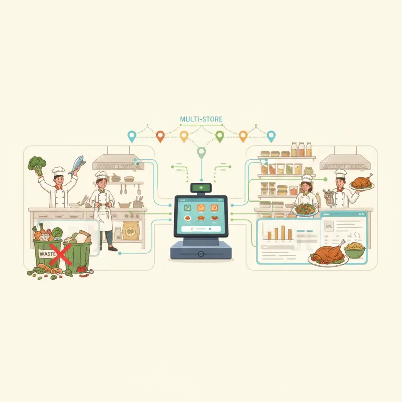 Irestora Restaurant POS with Smart Inventory Multi Store Cuts Food Waste