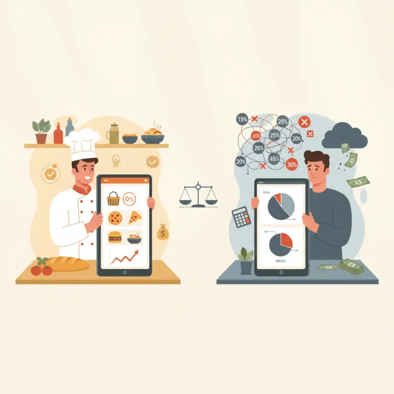 Restaurant Online Ordering System: Zero Commission vs 15-30% Fees