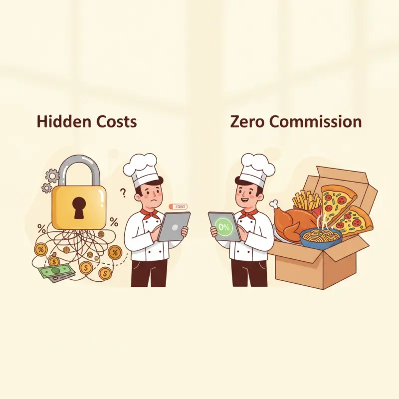 Online Ordering System for Takeaway: Hidden Costs vs Zero Commission